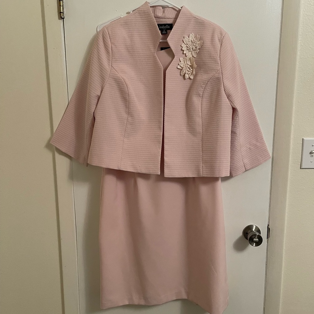 Isabella Suits 2 piece Baby Pink Blazer and Dress